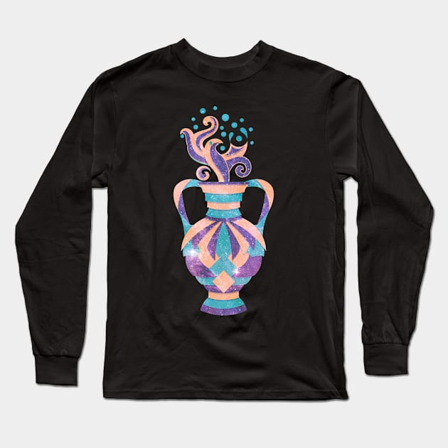 Aquarius Astrological Sign Long Sleeve T-Shirt by Gemini DayDreamer